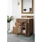 James Martin Vanities Bristol 30in Single Vanity, Saddle Brown w/ 3 CM White Zeus Quartz Top 157-V30-SBR-3WZ - alternate 4